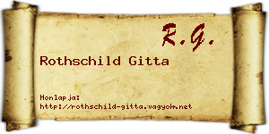 Rothschild Gitta névjegykártya